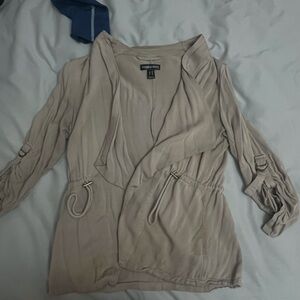 Women's Beige Jacket Office Wear